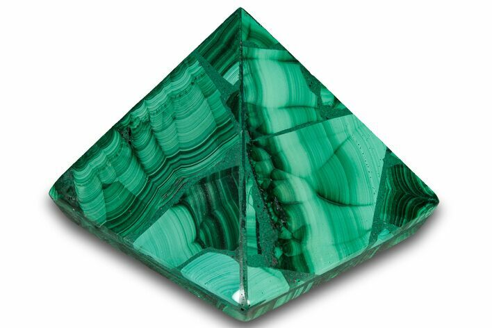 Polished Malachite Pyramid - DR Congo #321169